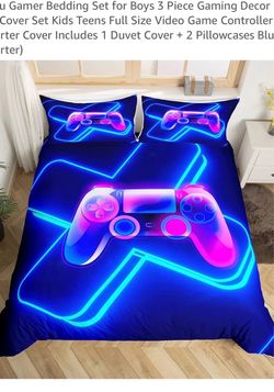 Gamer Bedding Set Full Size 3 Piece