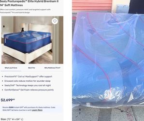 SOFT | California KING SIZE Sealy Posturepedic® Elite Hybrid High Point II 14" Mattress ❗️Please Click To View Description