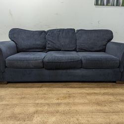Contemporary Blue Bauhaus Fabric Couch