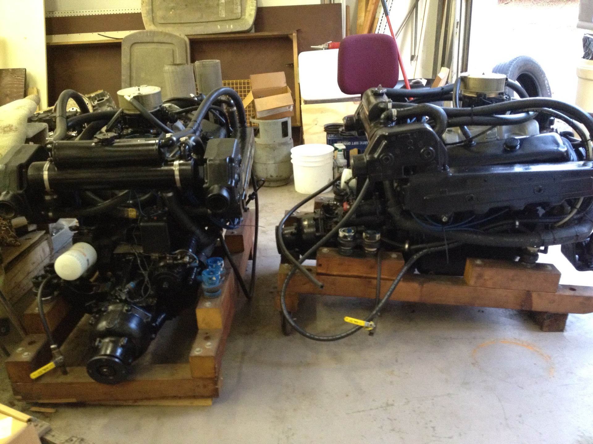 (2) Completely Rebuilt and Balanced 454 Marine Engines for Sale in