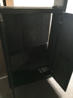 Black wood with shelves