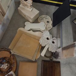 Wood Boxes, Boards, And Other Figures