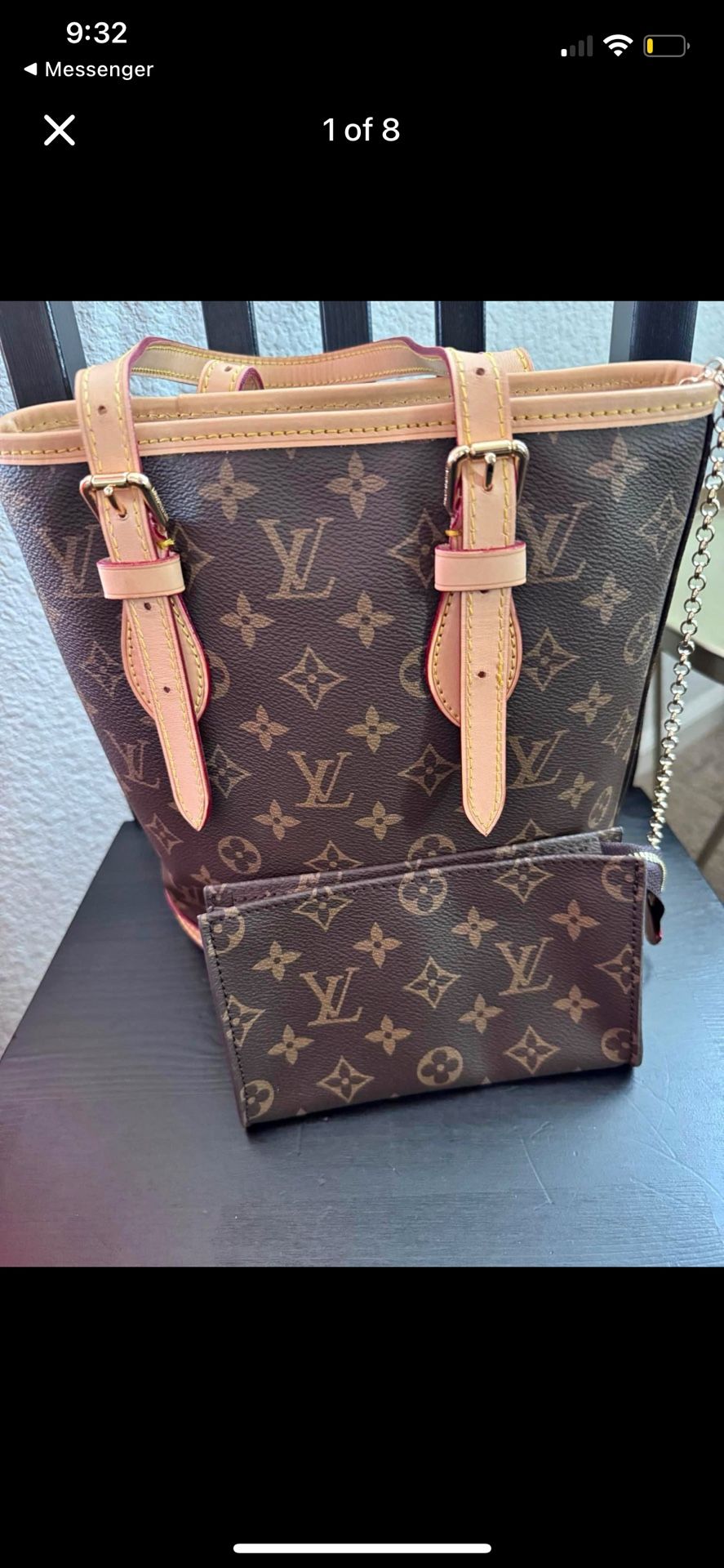 LV Medium Bucket Purse With Wallet