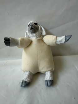 Vintage New W/O Package “Just For Keeps” Mini Muslin Sheep Doll With Hard Plastic Head 