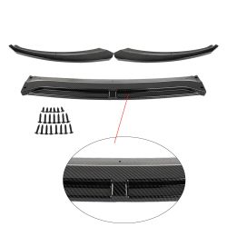 Brand New 3PCS 2015-2018 FORD FOCUS CARBON FIBER LOOK STYLE FRONT BUMPER LIP SPLITTER KIT