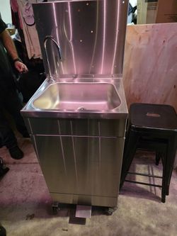 stainless steel portable hand wash station