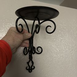 Small Black Metal Shelf. 