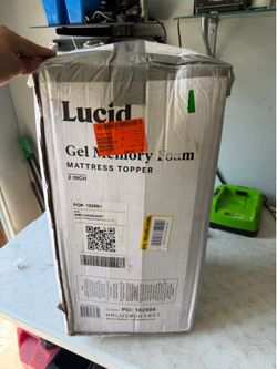 Lucid 2” gel memory foam mattress topper
