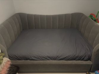 Heavy Duty King Size Velvet Grey Daybed for sale