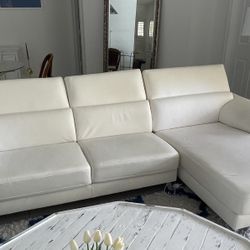 White sectional. Pet free smoke free home, but it does have some fading. Pick up in Jupiter.