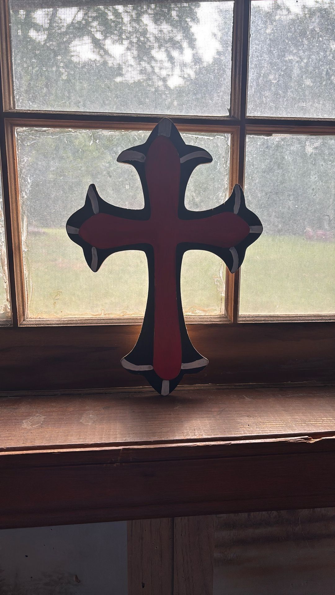 Painted Wood Cross