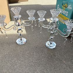 Glass Candelabras 