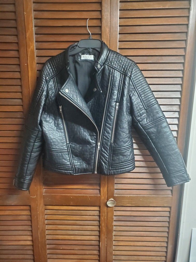 Elvi Faux Leather Jacket