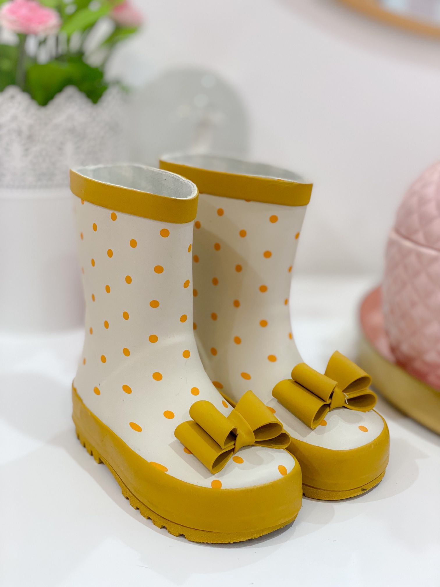 Sweet Honey Rain Boots, Yellow/Mustard, Size 7 Toddler