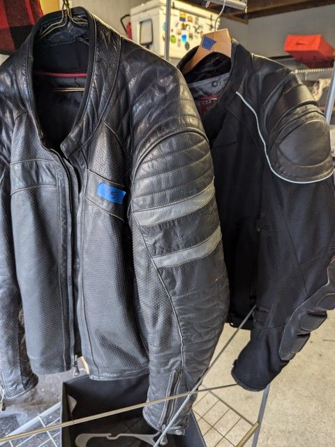 2 Men's XL Leather Motorcycle Jackets