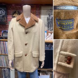 VTG Pendleton Wool Coat Jacket Mens Sz s Trench 