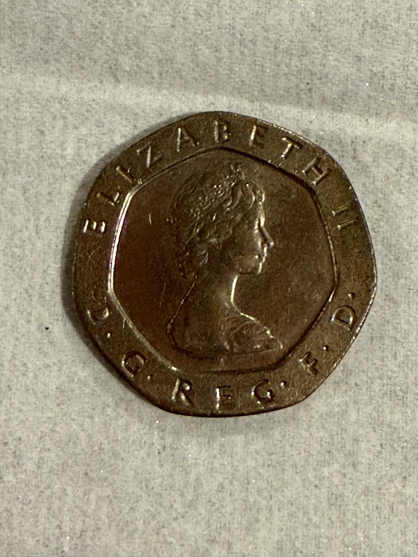 1982 Queen Elizabeth I| 20 Pence Coin