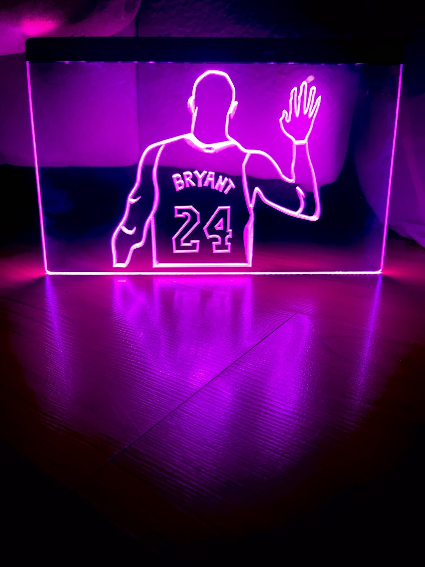 KOBE BRYANT LED NEON PURPLE LIGHT SIGN 8x12