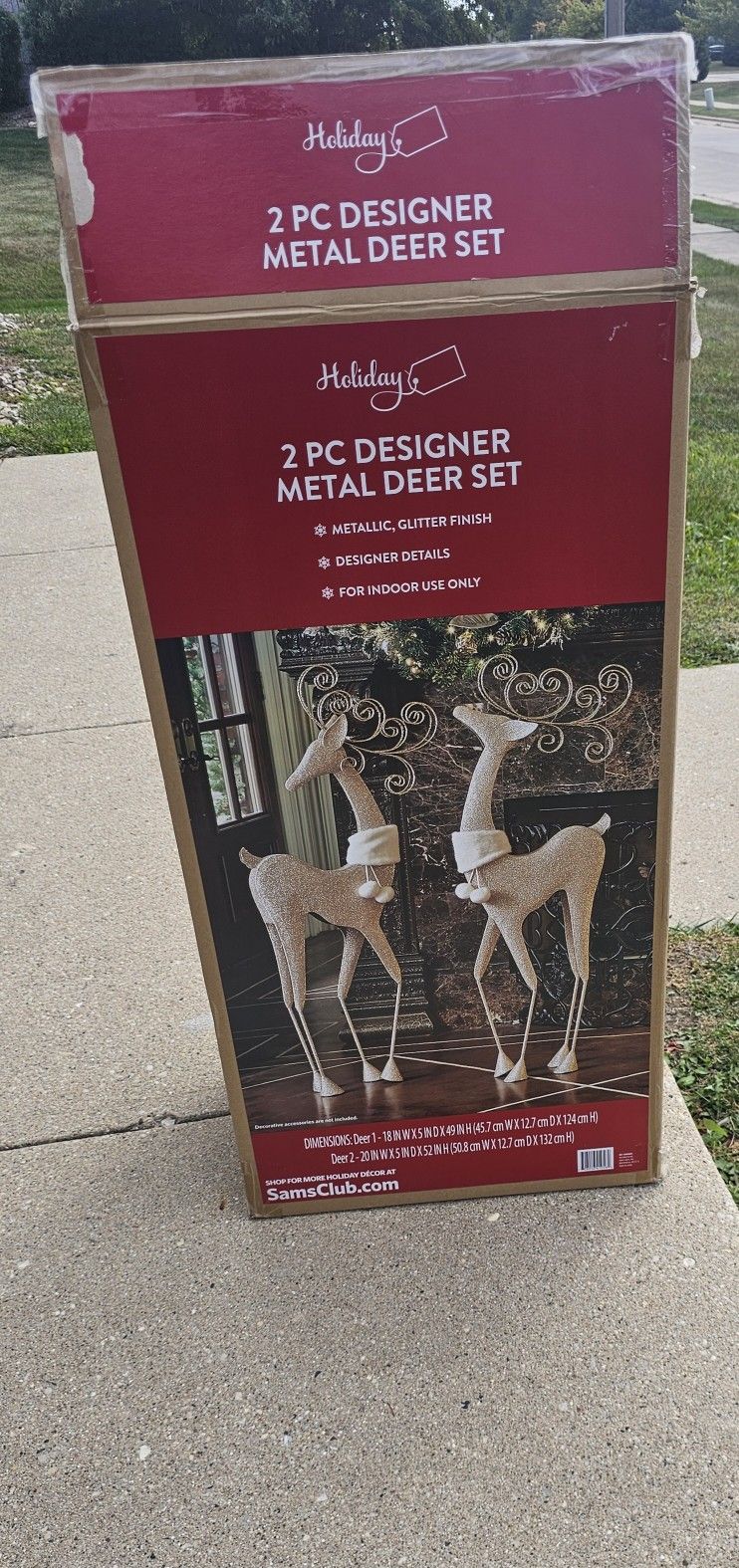 Metal Deer Set Of 2