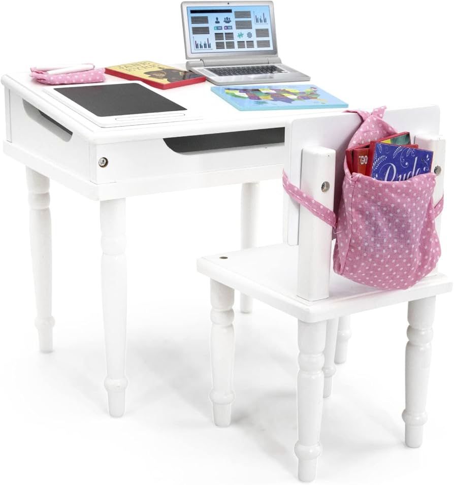 Playtime by Eimmie 18 Inch Doll Furniture ((Desk & Chair with