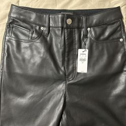 Express black faux leather pants