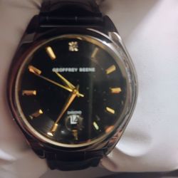 Men's Geoffrey Beene Watch New In Box With Diamond