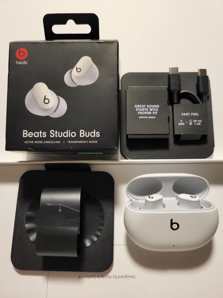 Beats Studio Buds – True Wireless Noise Cancelling Earphones – White