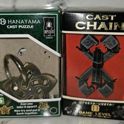Two (2) Japanese Cast Puzzles