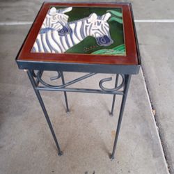 Adorable Zebra End Table