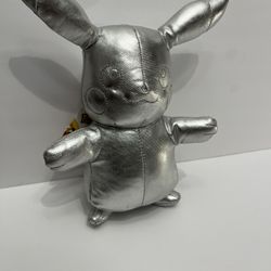 Pikachu Plush Silver Pokemon 25th Anniversary Edition NEW