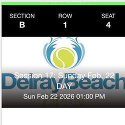 Delray Beach Open Tennis Tournament FINALS IN SHADE, Row 1