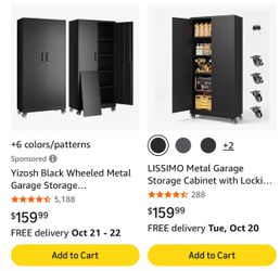 71” black metal storage cabinet
