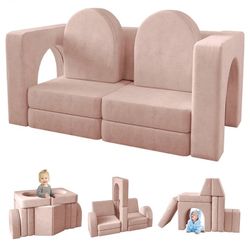 Modular Fort Couch - Pink Great For Toddlers