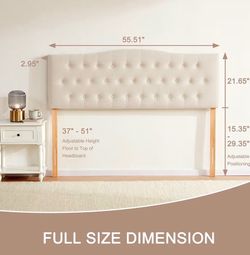 Full Size Beige Headboard