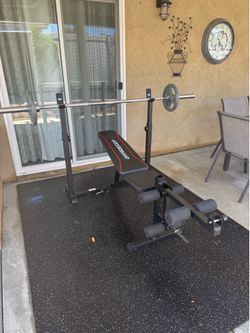 Work bench with weights