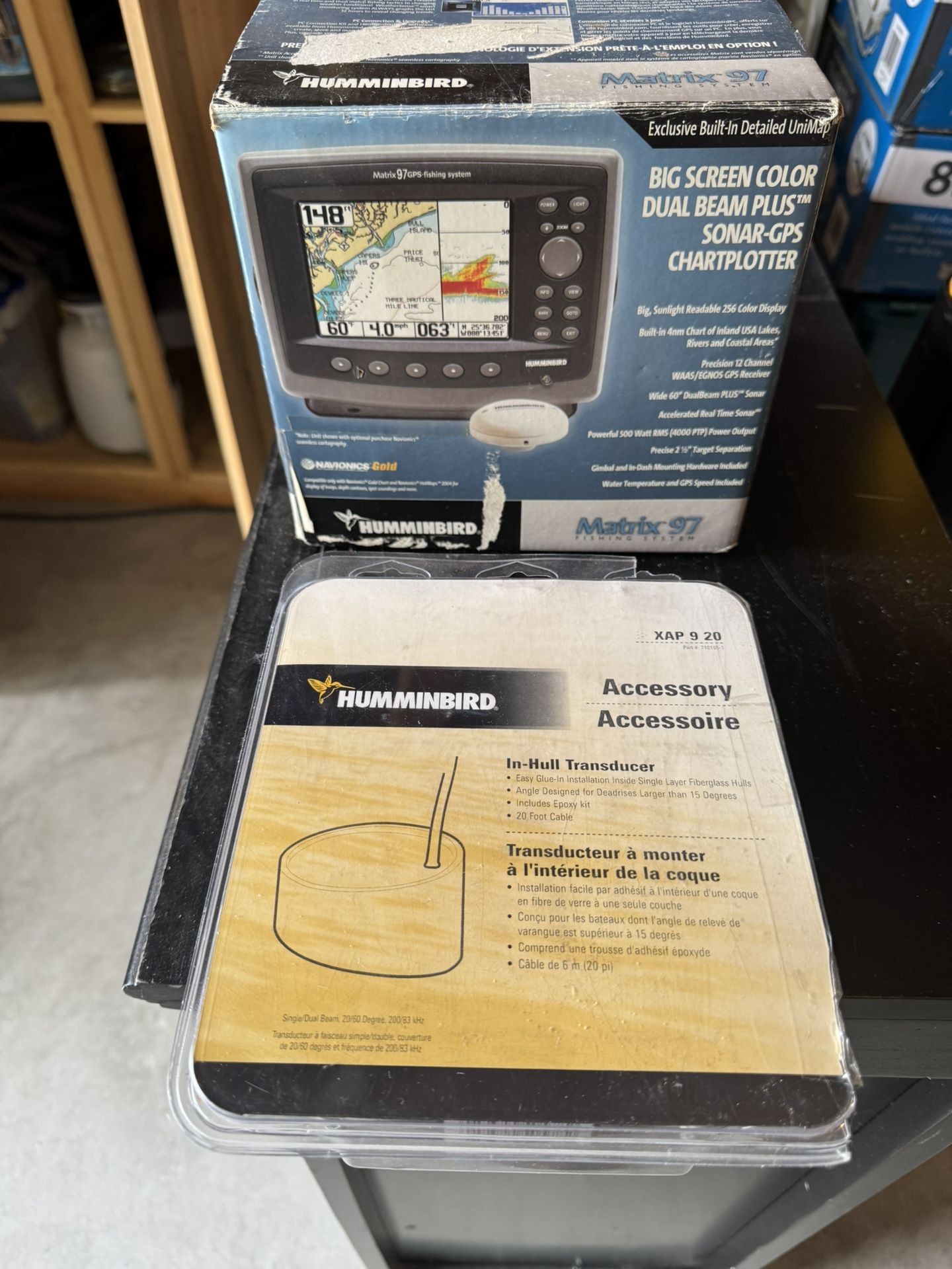 Humminbird Matrix 97 Combo Waterproof Fishfinder and Marine GPS Chartplotter