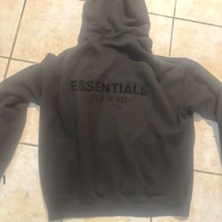 Essentials Black Hoodie Size Medium 