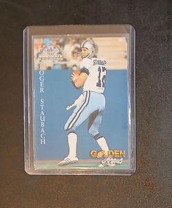 Roger Staubach card in a hard protective case. $5