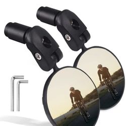 Bike Mirrors 2pcs Bar End Bicycle Mirrors for Handlebars Bicycle Cycling Rear 