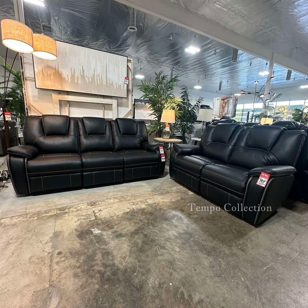 2Pcs Power Recliner Set, Recliner Couch, Sofa Loveseat Recliner, Living Room Set