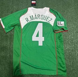 Vintage Retro Nike 2005 Mexico National Team "Rafa Marquez 4" Home Soccer Jersey