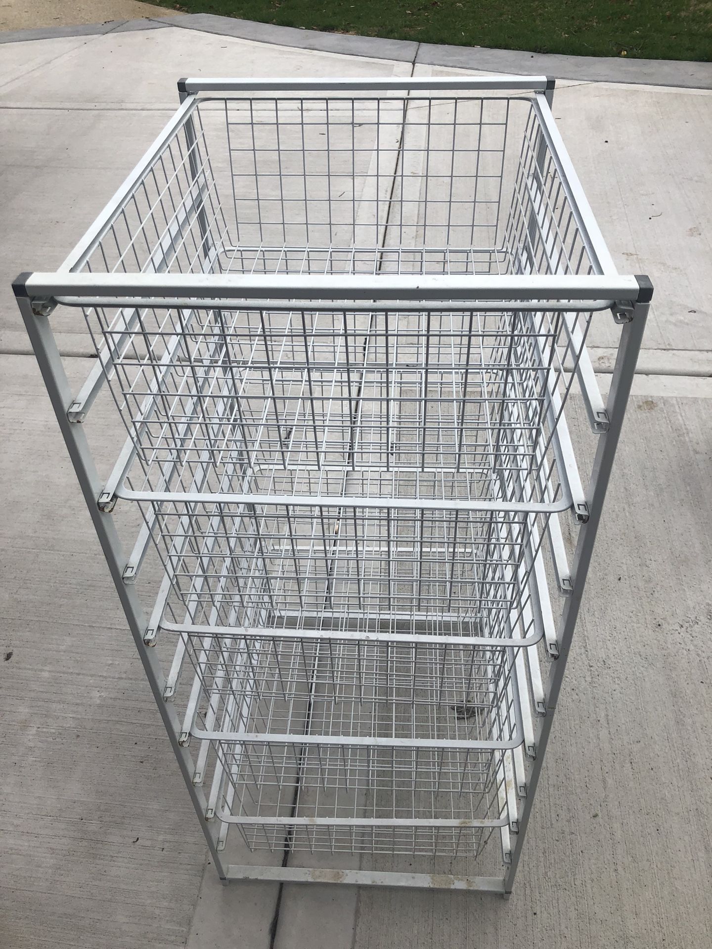 5 Tier Wire Basket Closet Organizer