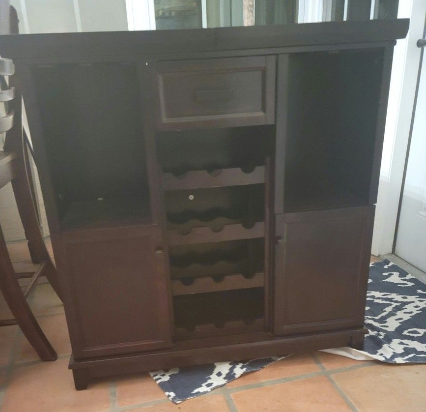 Wood Bar Cabinet