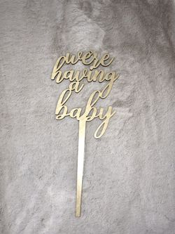 Baby Shower Wooden cake topper