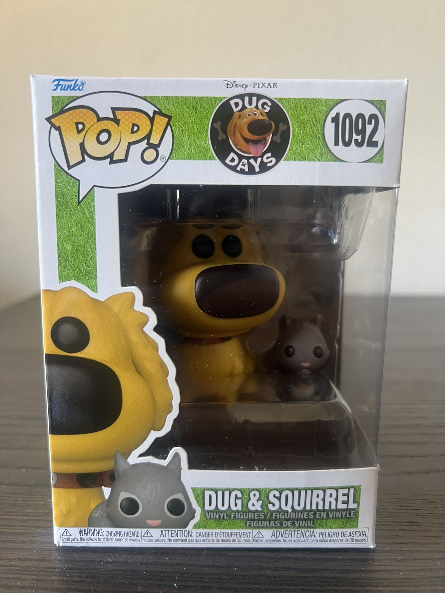 Dug & Squirrel Funko Pop #1092 Up Disney Pixar Days Animation Dog Cartoon Figure