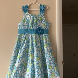 Jonah Michelle Vestido Azul Multicolor Sin Mangas De Niña Size 8