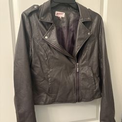 Grey Leather Jacket