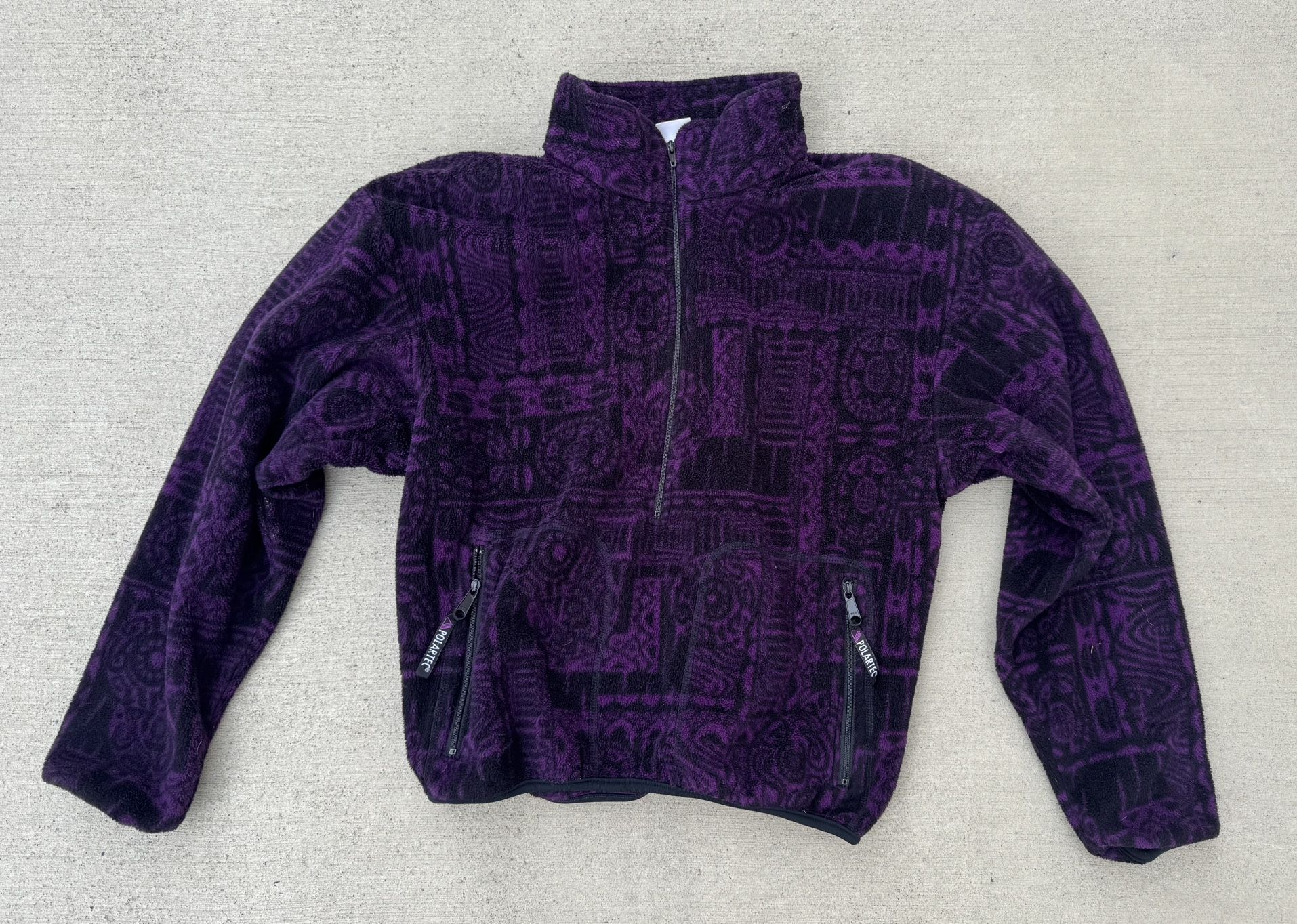 Vintage 90s Sugarbush Purple Fleece Pullover Purple Jacket Sz Medium Polartec 