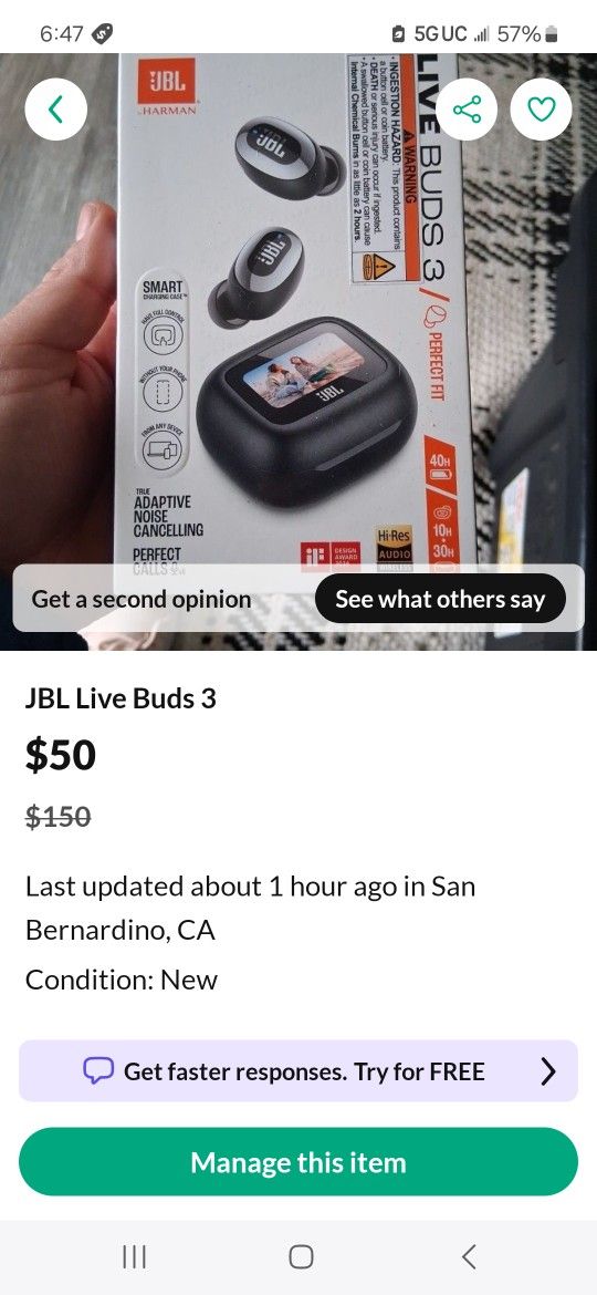 JBL LIVE BUDS Brand New