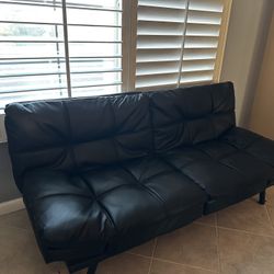 Sofa Bed- Leather Type Material. 